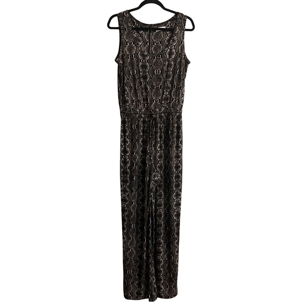 Calvin Klein Snake Print Drawstring Jumpsuit Size 8